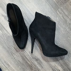 🦊 Madison harding black leather heeled boots